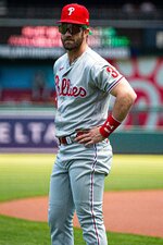Bryce_Harper_Stare_Down_Pregame_from_Nationals_vs._Phillies_at_Nationals_Park,_May_13th,_2021_...jpg